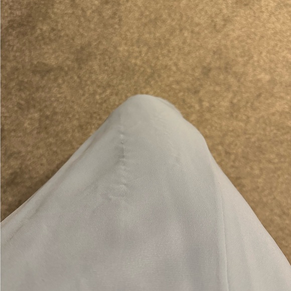 David’s Bridal Dusty Blue Cold Shoulder Dress - Picture 4 of 4